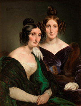 Francesco Hayez - Ritratto di Carolina Grassi e Bianca Bignami, sorelle Gabrini, 1835